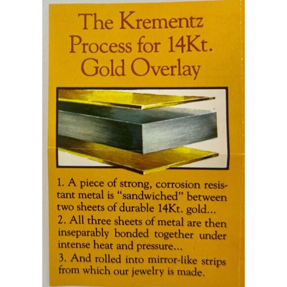 VTG Krementz Gold Overlay Angel Fish Green Gem eye maker signed twice 1.75" X 1" - Picture 8 of 9